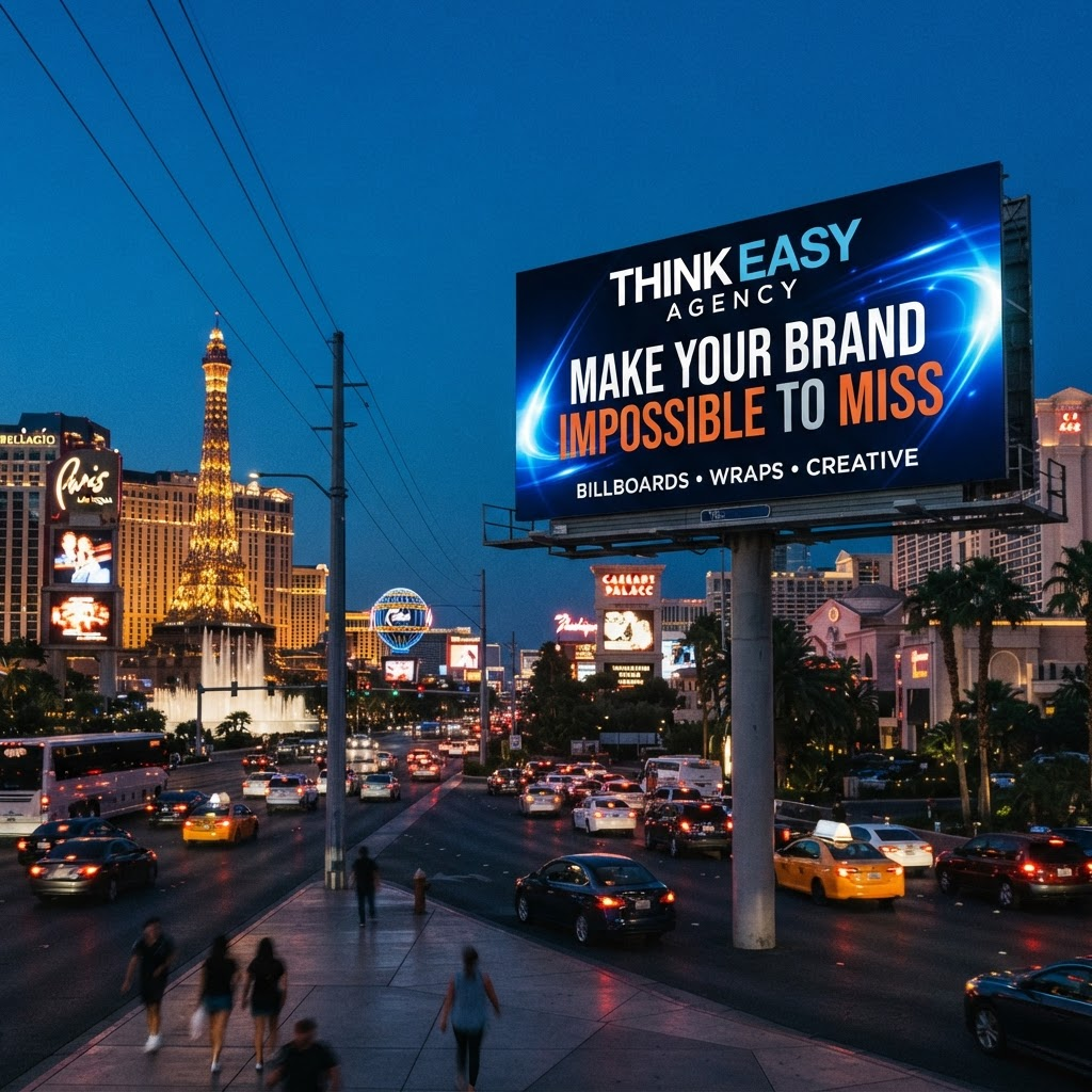 Think Easy on the Strip — Agency campaign · Las Vegas digital